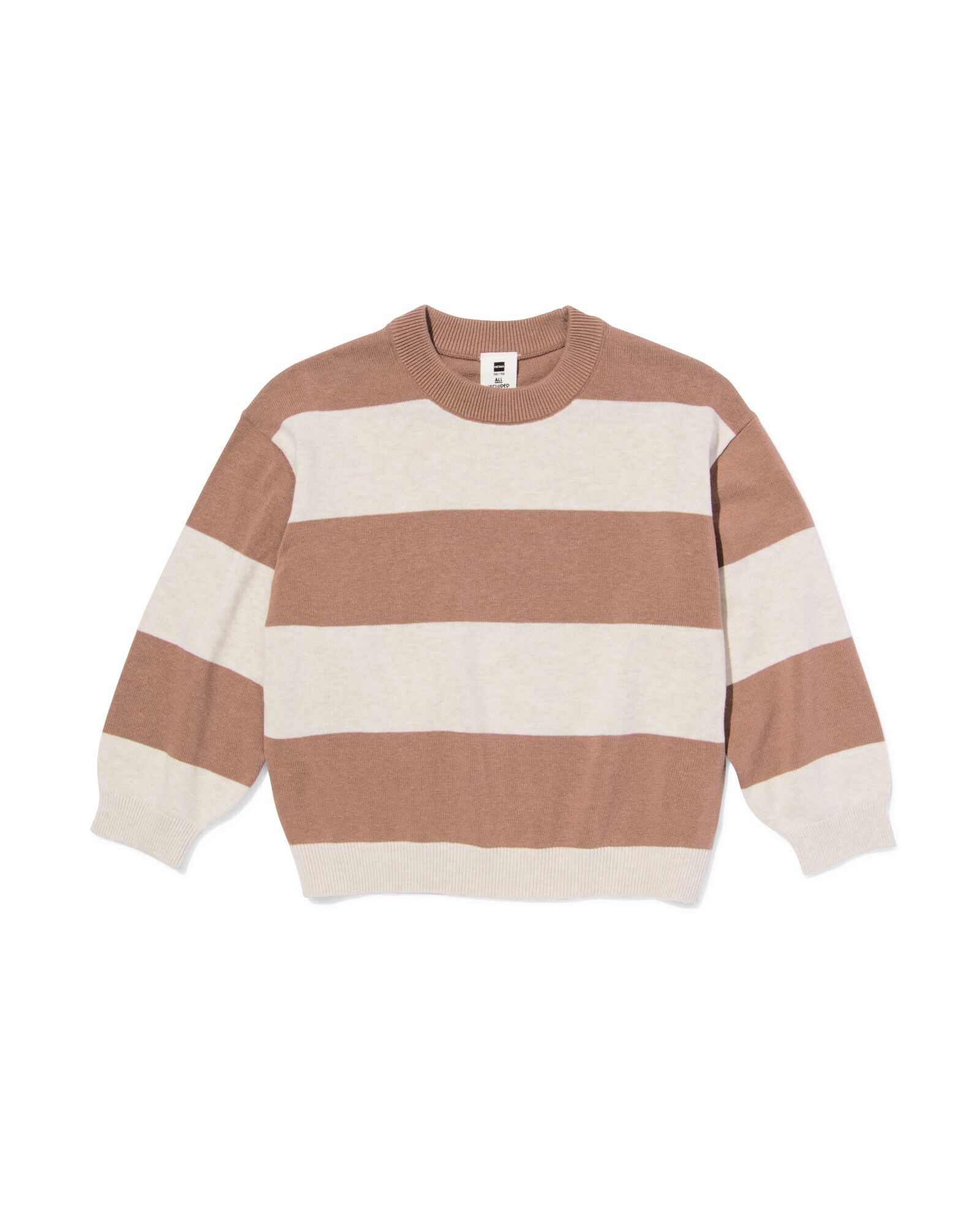 kindertrui strepen bruin bruin - 30703710BROWN - HEMA