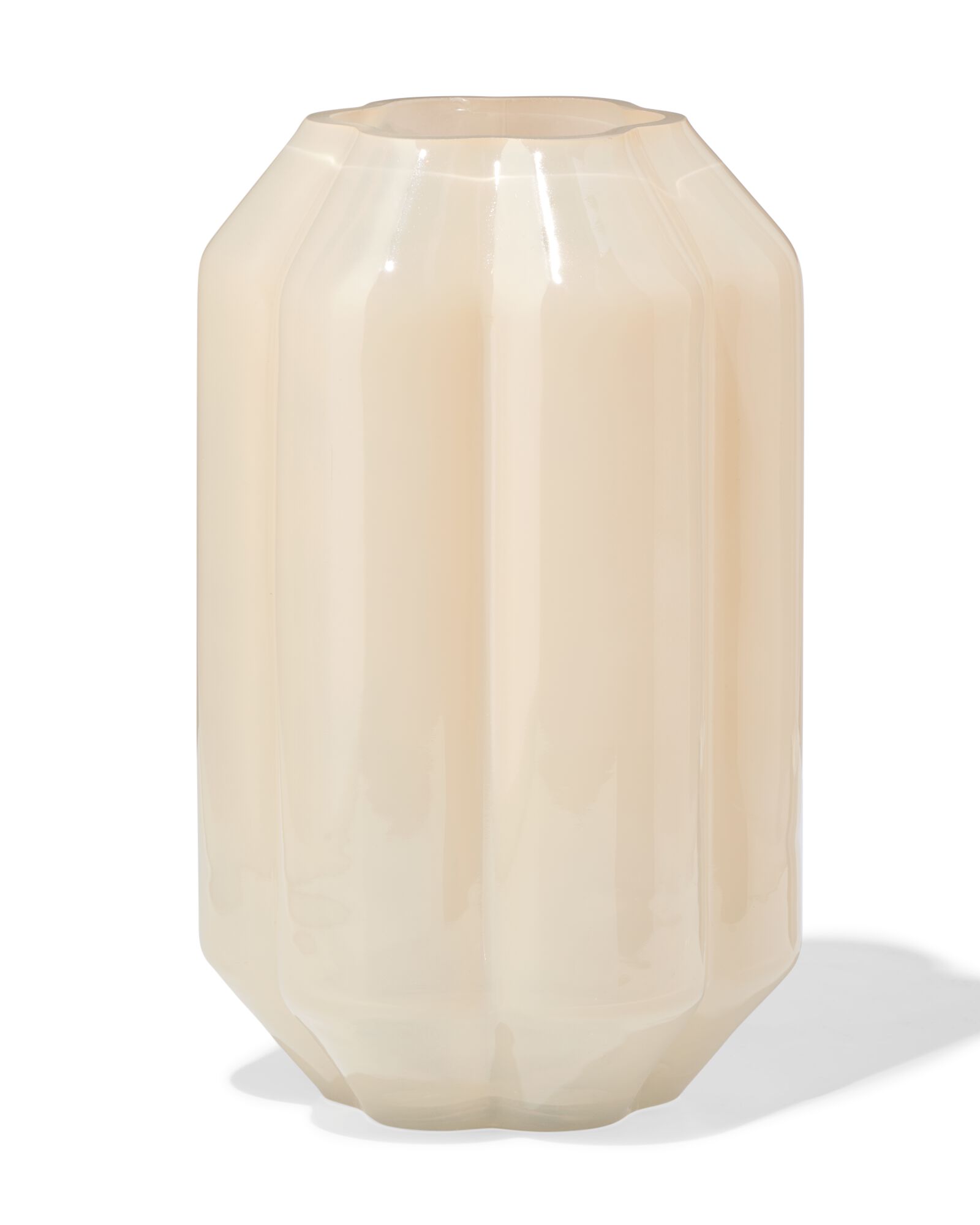 vase ⌀8x23cm verre forme de fleur blanc laiteux - 13325004 - HEMA