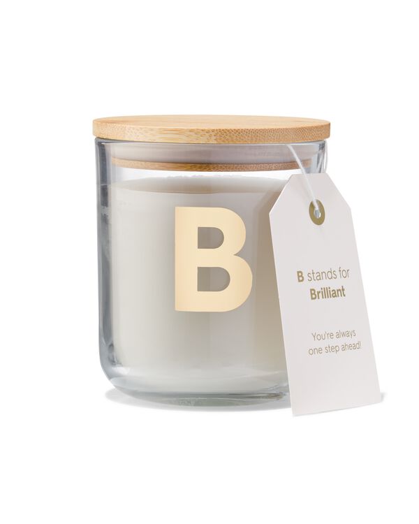 Kerze im Glas, &Oslash; 8 &times; 10 cm, Buchstabe B - 61100401 - HEMA