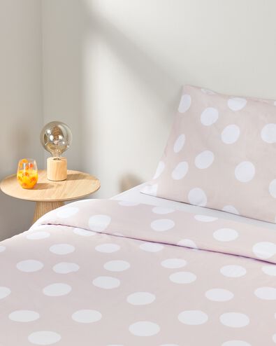 Bettbezug 140 &times; 200/220 cm weiche Baumwolle Tupfen Beige - 5750140 - HEMA