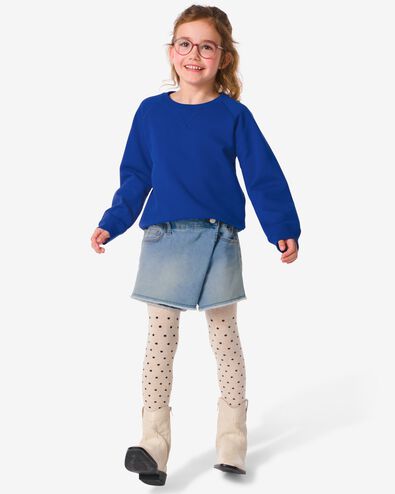 jupe-culotte en jean enfant bleu clair 110/116 - 30831762 - HEMA