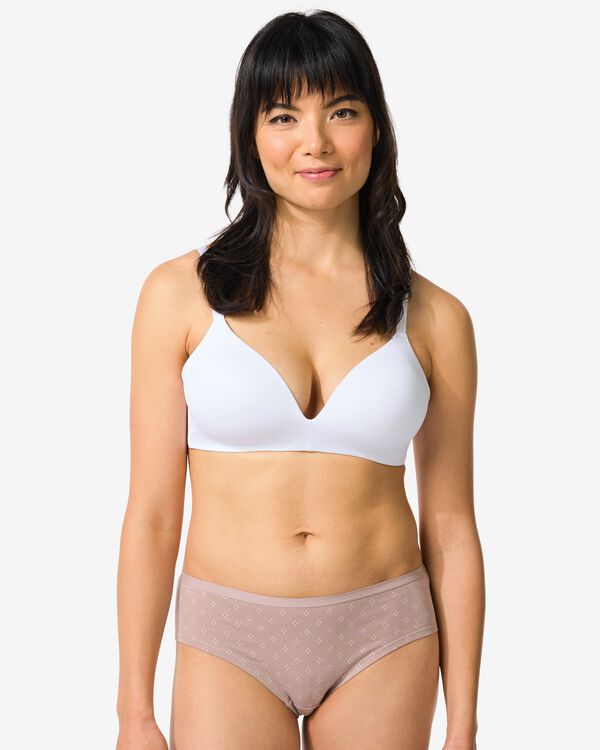 Damen-Hipster aus Baumwolle mit Stretch &ndash; 2 St&uuml;ck hellbraun hellbraun - 19660674LIGHTBROWN - HEMA