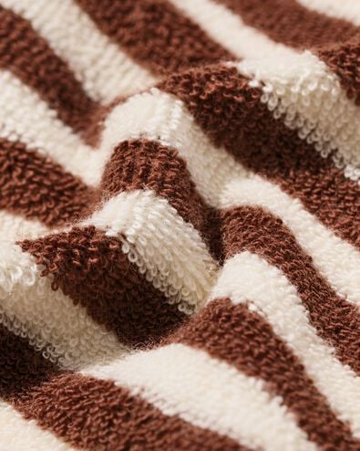 babykledingset badstof strepen bruin bruin - 33139980BROWN - HEMA