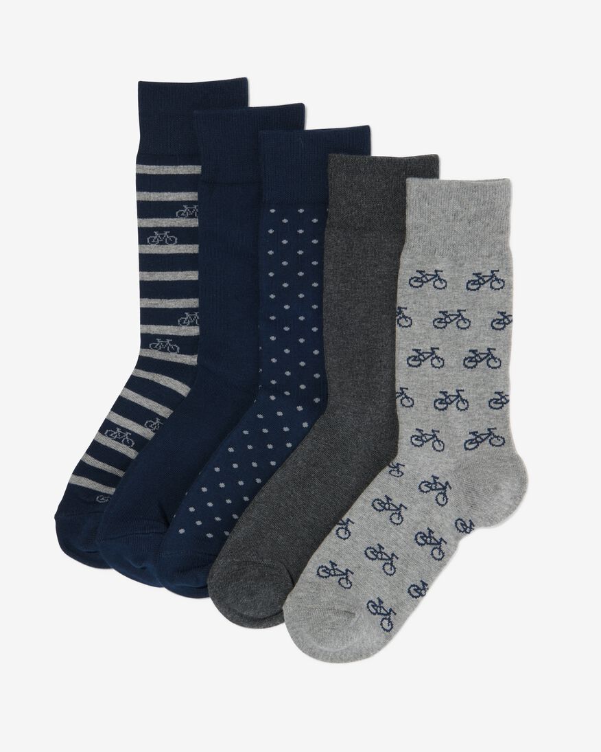 heren sokken met katoen - 5 paar donkerblauw donkerblauw - 4130710DARKBLUE - HEMA