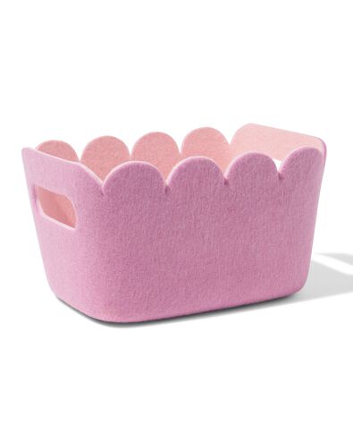 panier en feutre 20x12 cm violet - 39800045 - HEMA