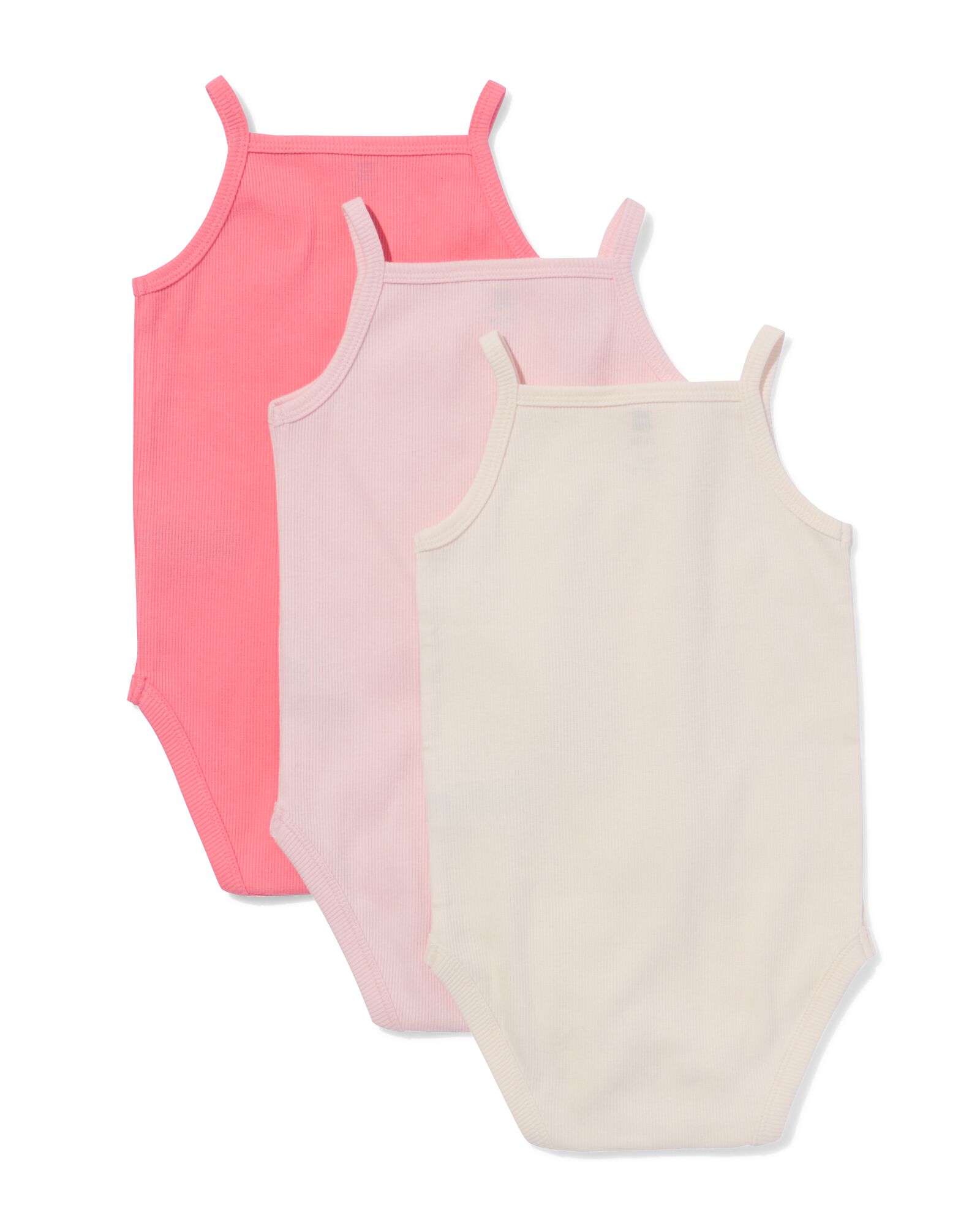 baby meegroei body's  rib - 3 stuks roze roze - 33306660PINK - HEMA