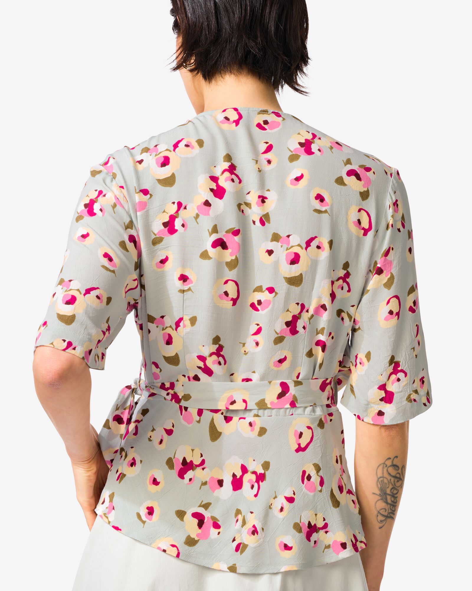 Damenoberteil Delilah mit Blumen hellgr&uuml;n hellgr&uuml;n - 36206650LIGHTGREEN - HEMA