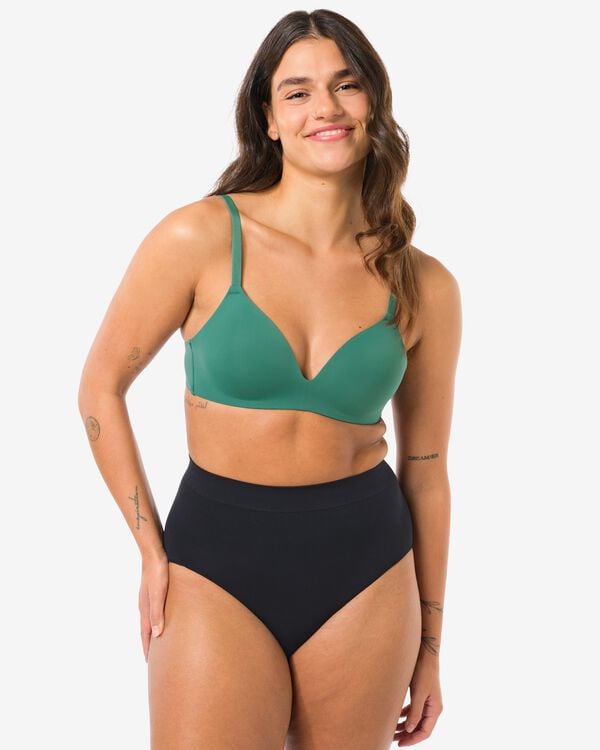 Nahtloser Damen-Taillenslip aus Mikrofaser schwarz - 1000002026 - HEMA