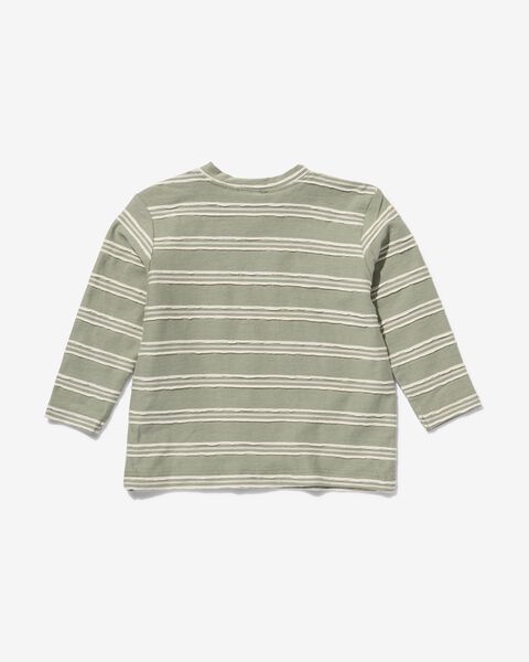 t-shirt bébé à rayures vert vert - 1000029745 - HEMA