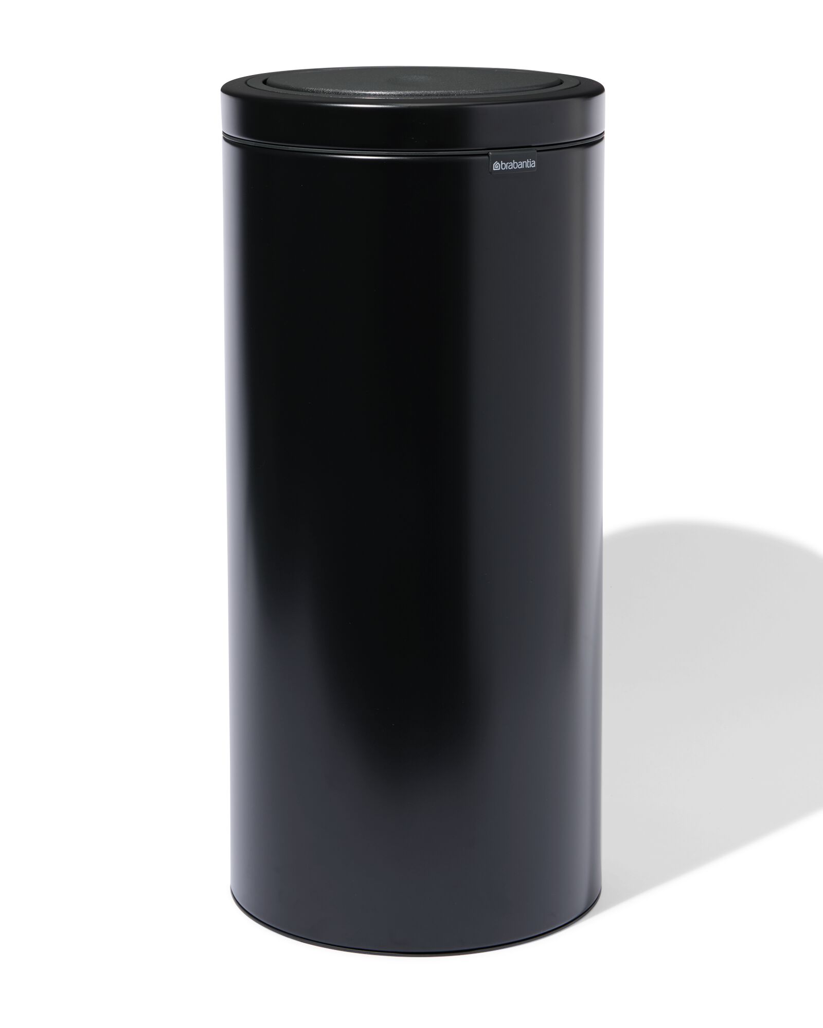 Brabantia Touch Bin Flat Top prullenbak 30L Matt Black -  zwart Brabantia - 20500187 - HEMA