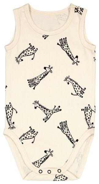 Baby-Body, ärmellos, mit Elasthan, Giraffen braun braun - 1000027330 - HEMA