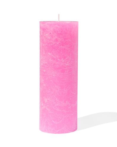 bougie rustique &Oslash;7 x 19 rose fonc&eacute; rose fonc&eacute; 7 x 19 - 13502917 - HEMA