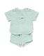 newborn kledingset shirt en short mousseline groen groen - 33400120GREEN - HEMA