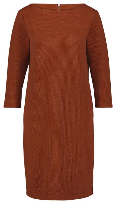 robe femme relief marron - 1000025277 - HEMA