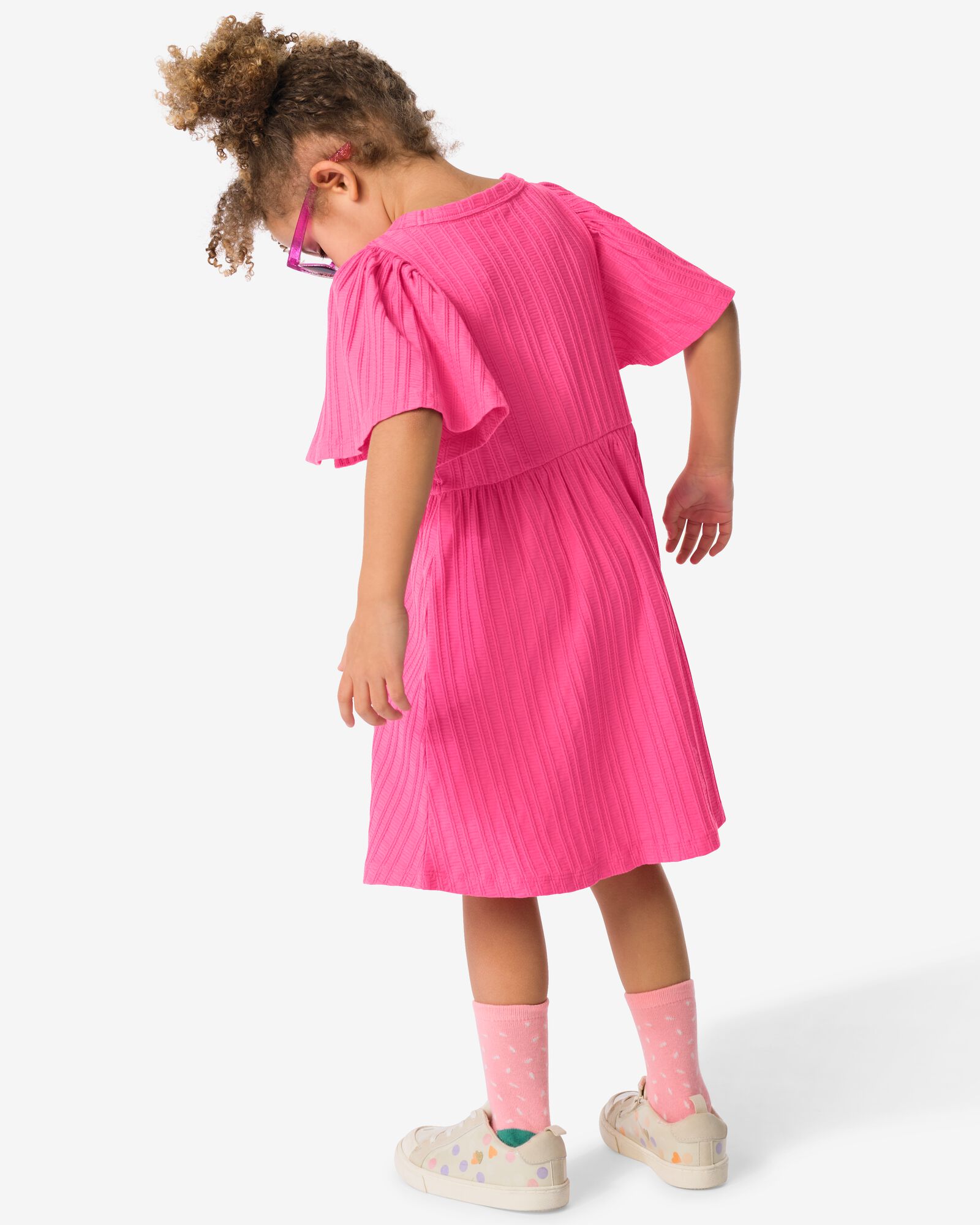 kinderjurk ribbel roze - 30812900PINK - HEMA