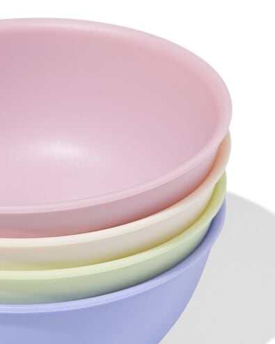 bakjes 430ml kunststof pastel - 4 stuks - 80650227 - HEMA