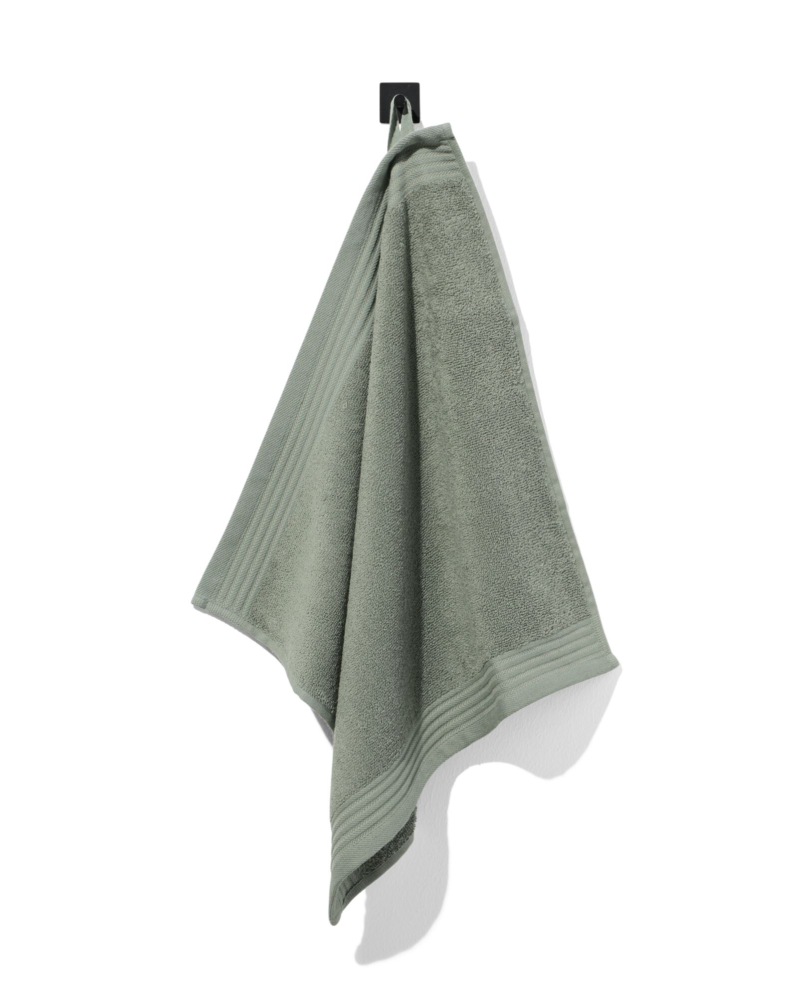 essuie-mains 50x50 coton gris-vert - 5420080 - HEMA