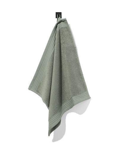 essuie-mains 50x50 coton gris-vert - 5420080 - HEMA