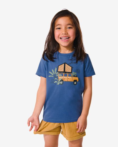 HEMA T-shirt Enfant Avec Rabat Secret Bleu (bleu)