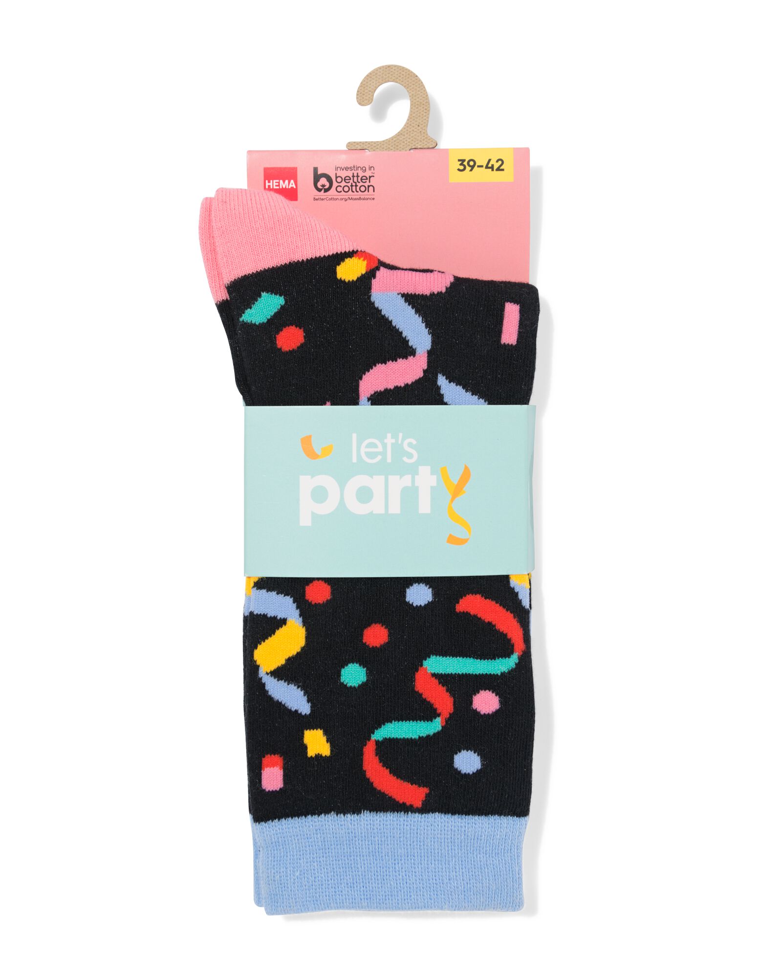 Socken, mit Baumwolle, Let&lsquo;s Party schwarz schwarz - 1000029354 - HEMA