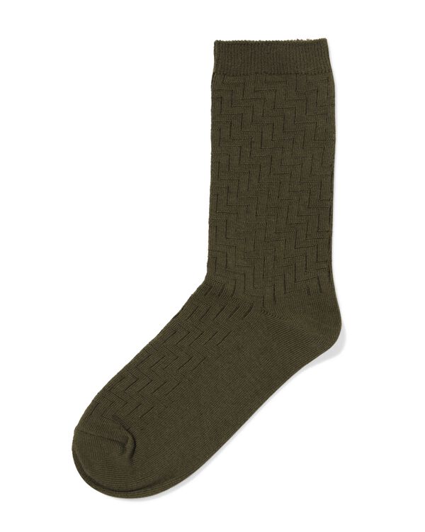 chaussettes structur&eacute;es pour femmes vert fonc&eacute; vert fonc&eacute; - 4280745DARKGREEN - HEMA