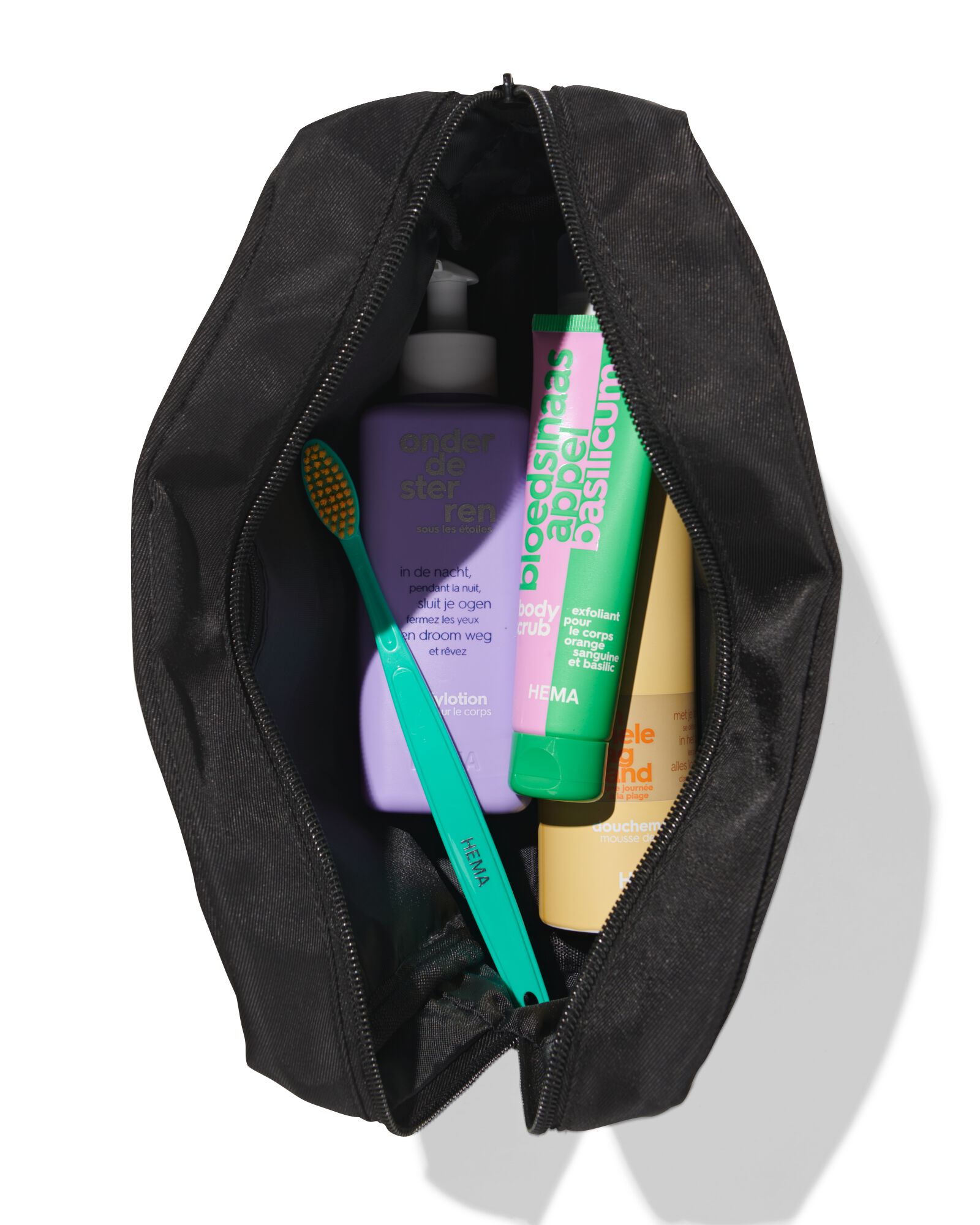 toilettas 20x25cm zwart - 11890733 - HEMA
