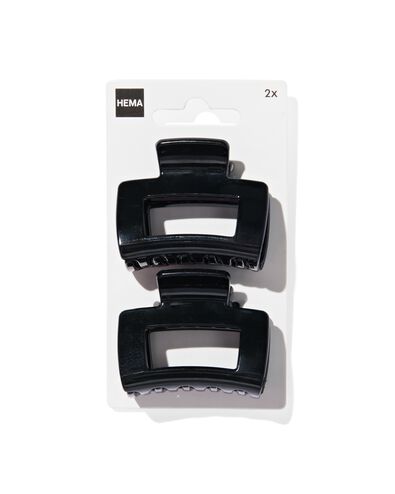 haarklemmen 5 cm - 2 stuks zwart - 11870073 - HEMA