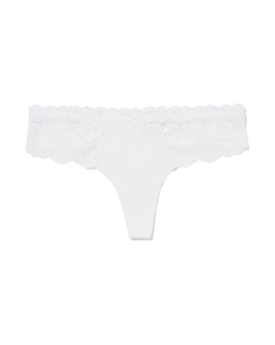 string femme microfibre en dentelle blanc - 19680779WHITE - HEMA