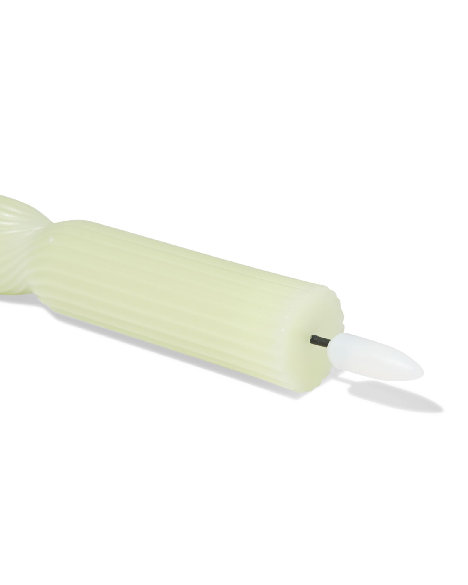bougie longue LED ⌀2,3x20cm nervur&eacute;e vert clair - 13550137 - HEMA