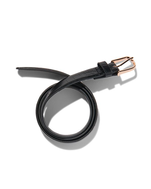 ceinture femme &agrave; imprim&eacute; animal 2,3cm noir noir - 1000029988 - HEMA