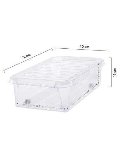 bo&icirc;te &agrave; roulette 31L Paris transparent 72x40x20 72 x 40 x 20 Paris - 39822328 - HEMA