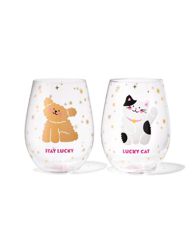 waterglas 550ml katten - 61100065 - HEMA