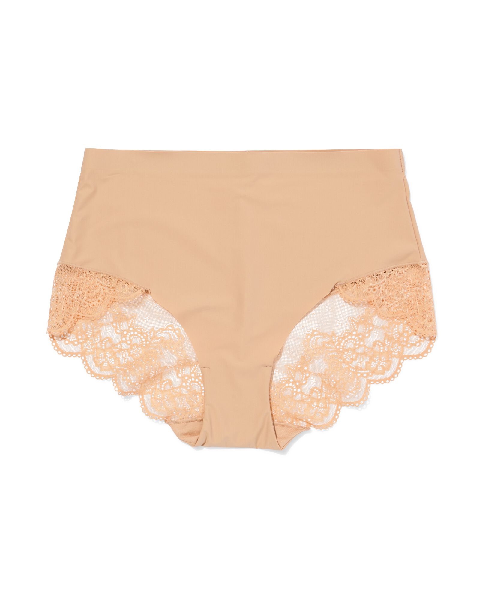 culotte correction moyenne taille haute en dentelle beige beige - 21500420BEIGE - HEMA