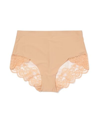culotte correction moyenne taille haute en dentelle beige beige - 21500420BEIGE - HEMA