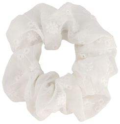 chouchou blanc avec broderie - 11800110 - HEMA
