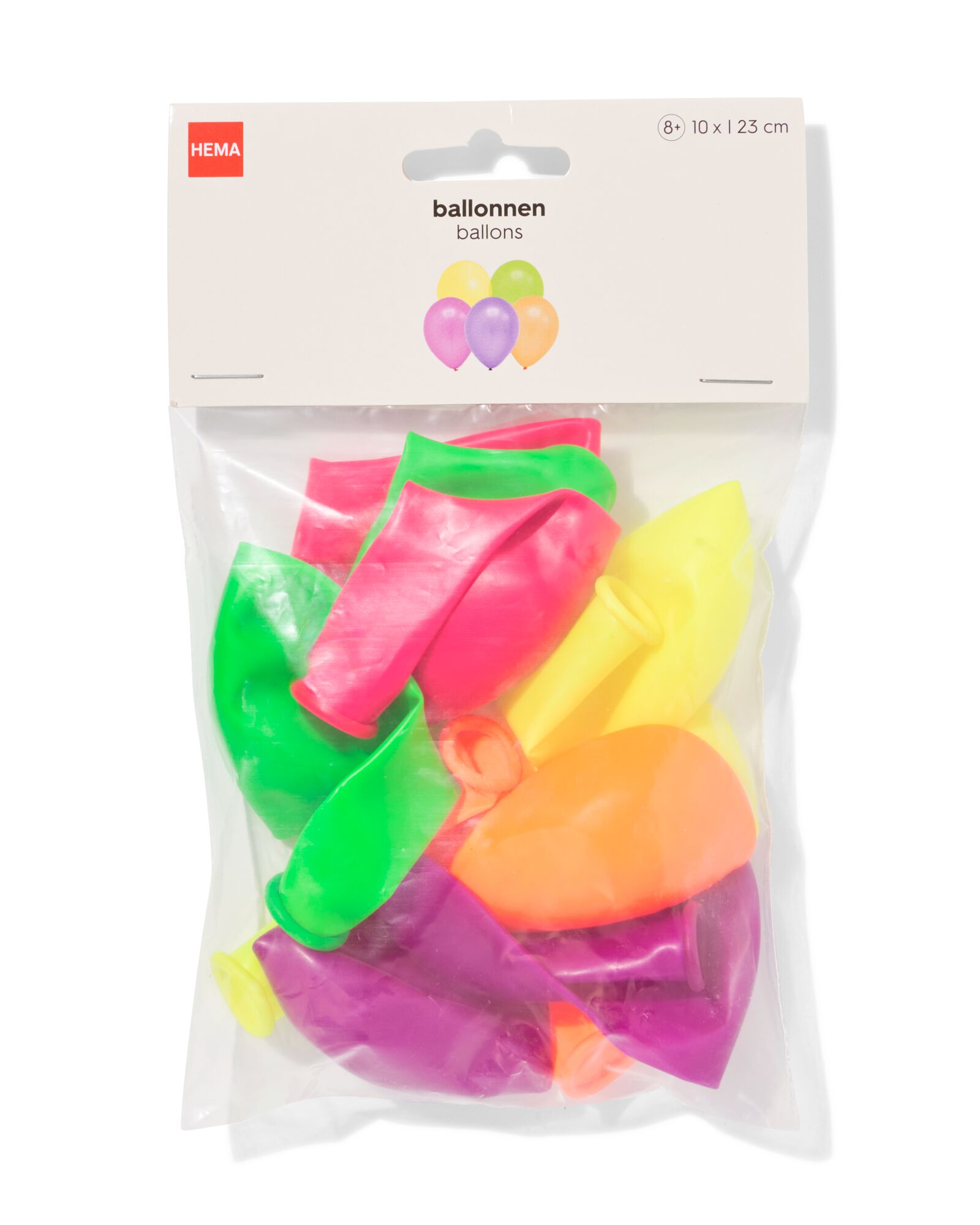ballons &Oslash; 23 cm n&eacute;on - lot de 10 - 14260093 - HEMA