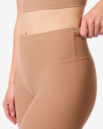 damesbiker smoothing hoge taille lichtbruin lichtbruin - 21500734LIGHTBROWN - HEMA
