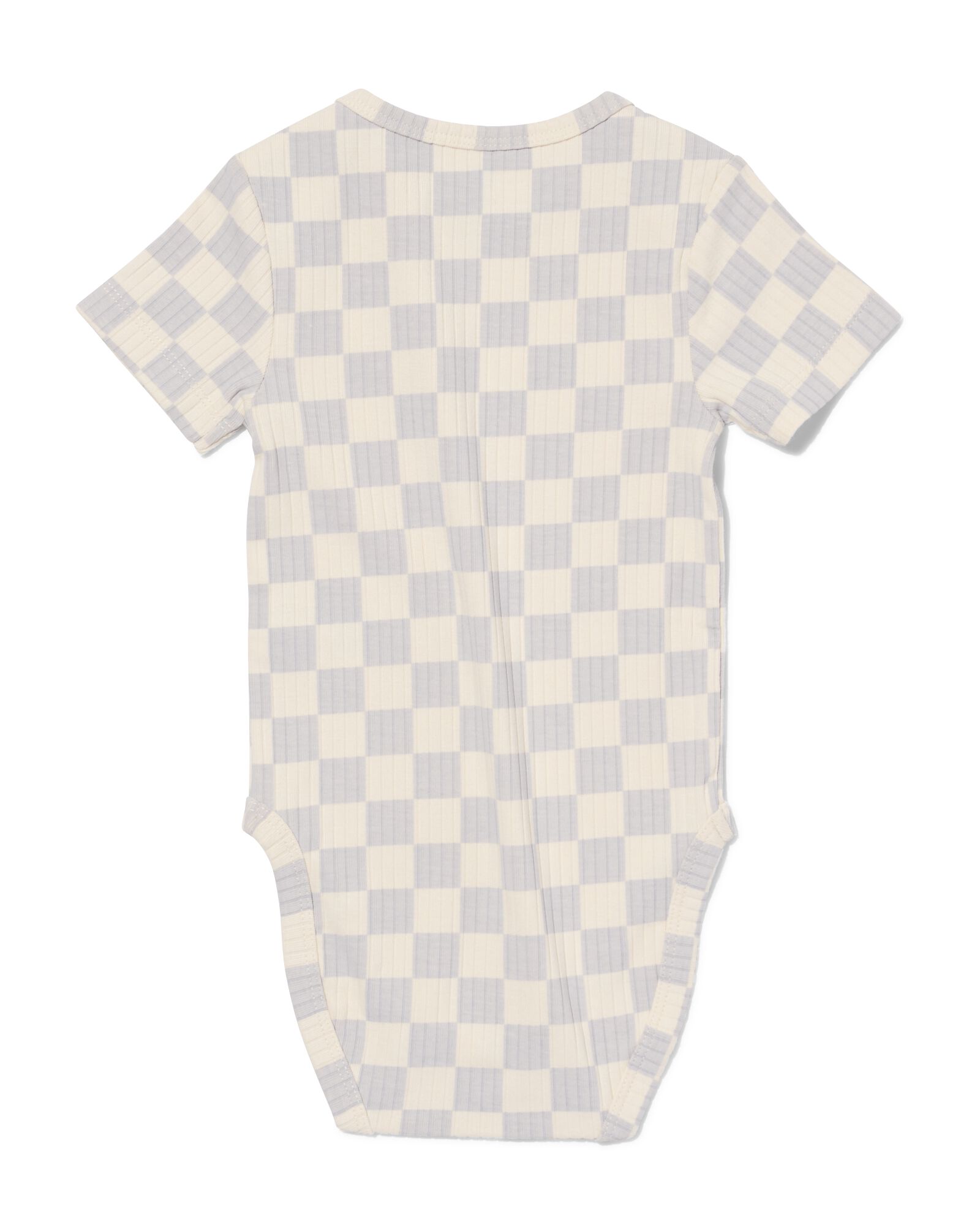 Mitwachsbody Bambusripp mit Stretch, kariert blau - 33377340BLUE - HEMA