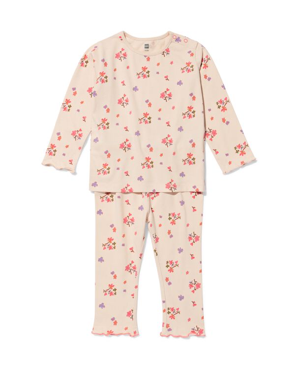 pyjama b&eacute;b&eacute; fleurs rose rose - 33308650PINK - HEMA