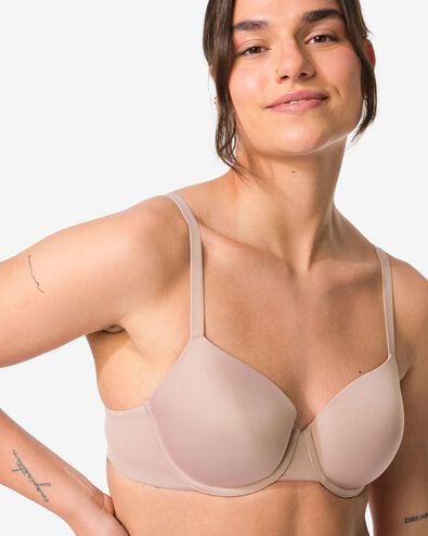 voorgevormde bh met beugel recycled/micro beige - 1000014813 - HEMA