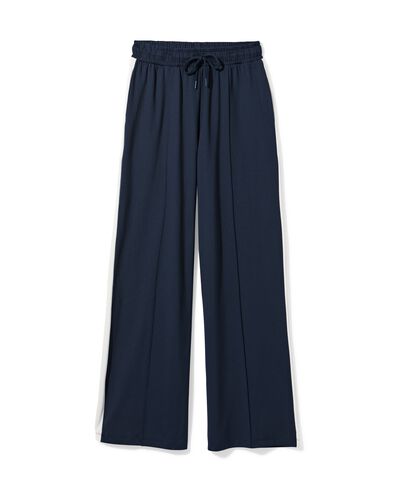 damesbroek Dahlia relaxed fit strepen donkerblauw donkerblauw - 36208180DARKBLUE - HEMA