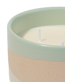 Kerze im Keramikbehälter, 3 Dochte, Ø 12 x 7 cm, grün - 41810472 - HEMA