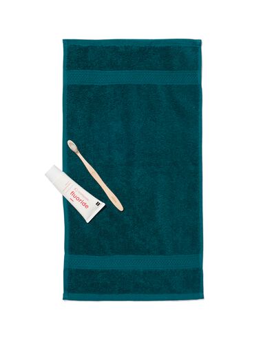 handdoek zware kwaliteit donkergroen gastendoekje - 5220012 - HEMA