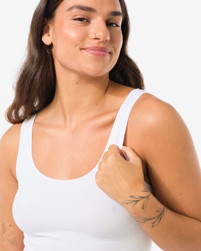 d&eacute;bardeur femme sans coutures microfibre blanc - 1000002074 - HEMA