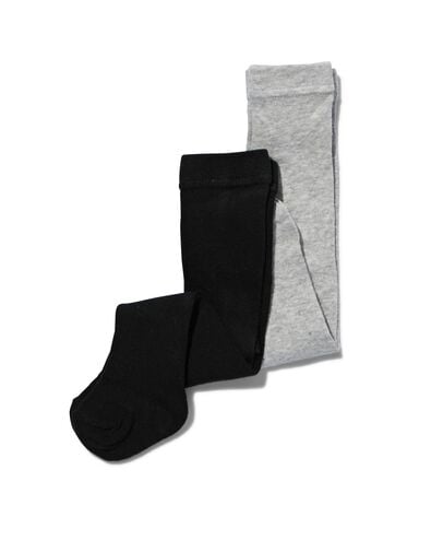 2 collants epais b&eacute;b&eacute; gris chin&eacute; gris chin&eacute; - 1000009460 - HEMA