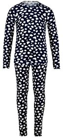 Kinder-Pyjama, Herzen, Mikrofaser dunkelblau dunkelblau - 1000028989 - HEMA