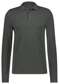 Herren-Poloshirt, Piqué graumeliert graumeliert - 1000028514 - HEMA