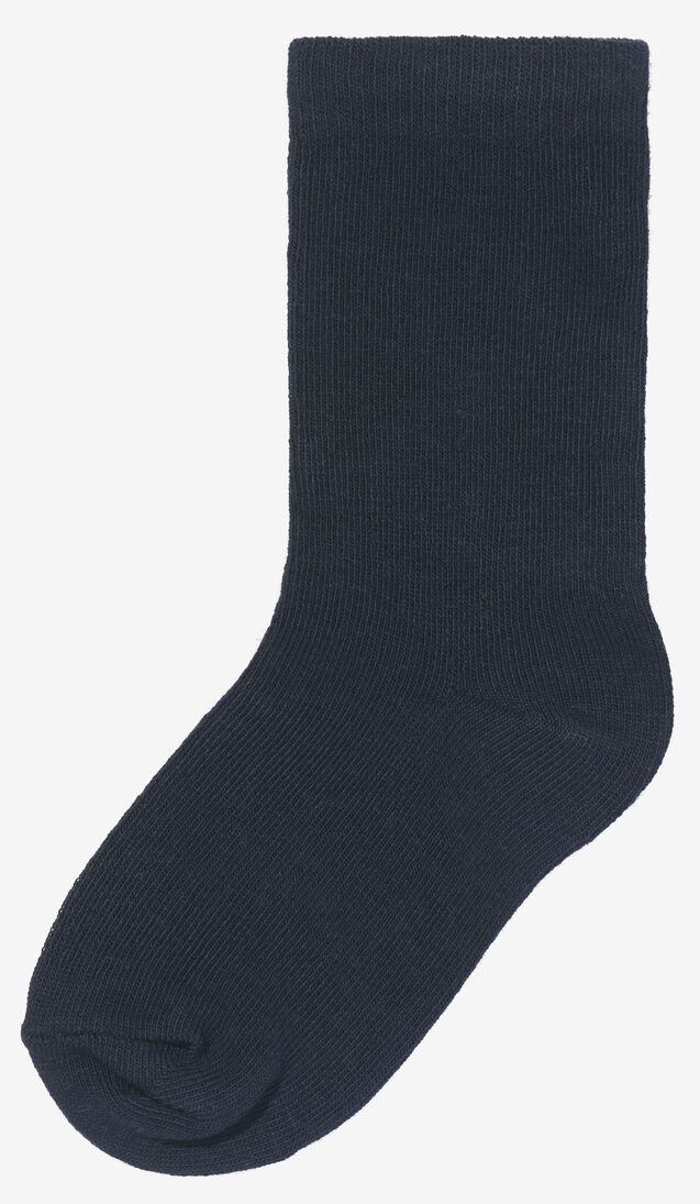 kinder sokken met katoen - 5 paar blauw blauw - 1000028438 - HEMA