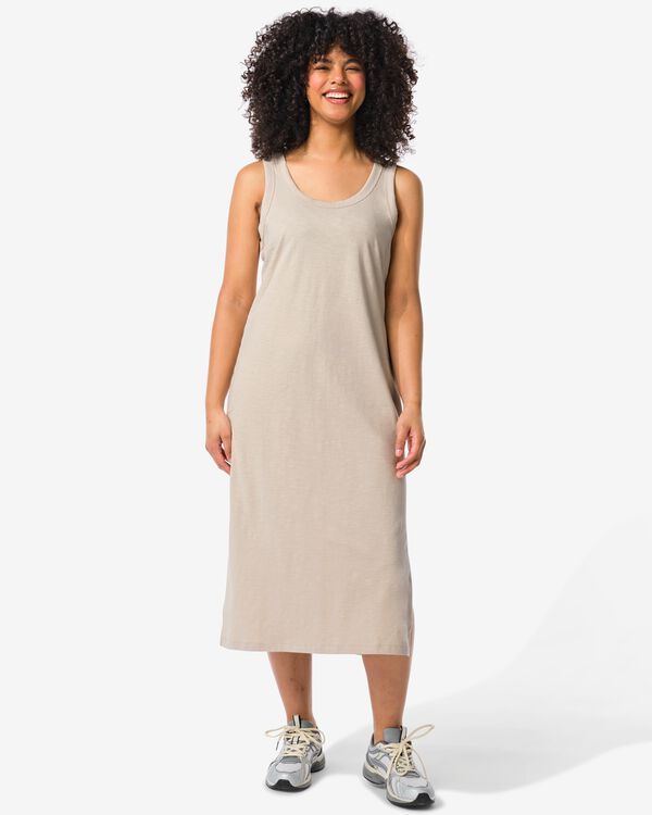 Damen-Kleid Nadia, &auml;rmellos sandfarben sandfarben - 36357570SAND - HEMA