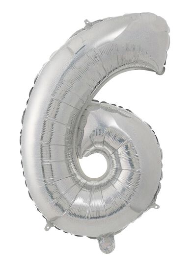 folieballon XL iriserend cijfer 6 - 1000016302 - HEMA